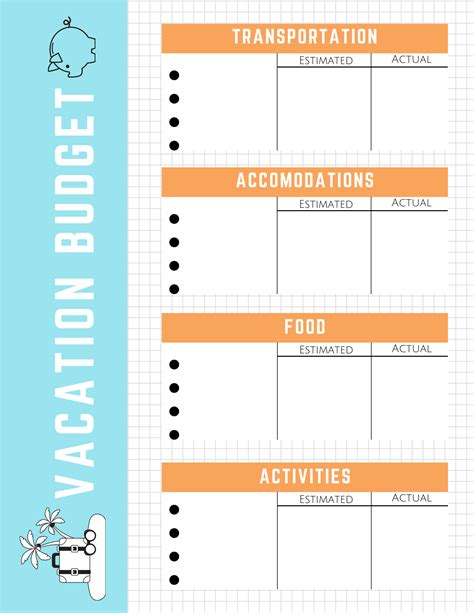 Download This Simple Vacation Budget Worksheet For Free And Read Six