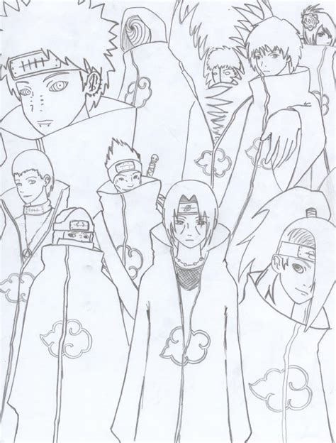 Akatsuki Group Sketch By Lazy Perfs On Deviantart