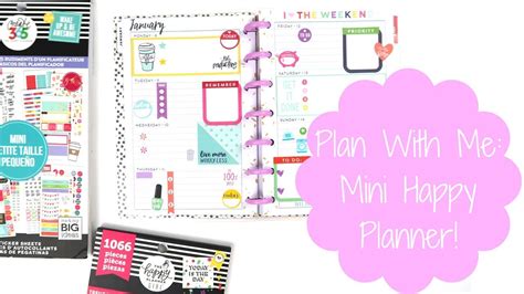 Plan With Me Mini Happy Planner Youtube
