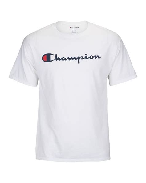 Champion Logo T Shirt In White For Men Save 83 Lyst