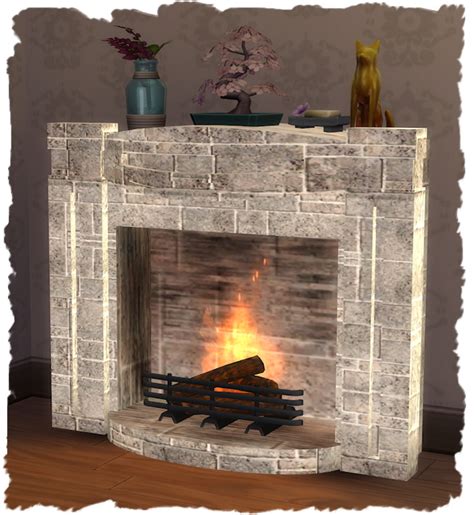 Fireplace Modern Antique By Chalipo At All 4 Sims Sims 4 Updates