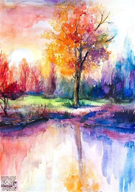 Simple And Beautiful Watercolor Paintings Watercolor Painting