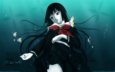 Wallpaper Illustration Long Hair Anime Girls Fish Underwater