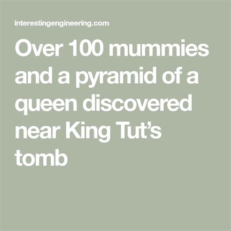 Over 100 Mummies And A Pyramid Of A Queen Discovered Near King Tuts