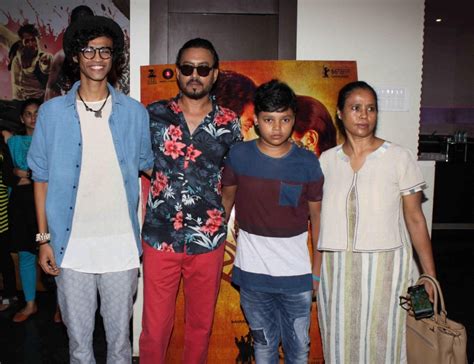 Irrfan Khan With Wife Sutapa Sikdar And Sons Babil And Ayaan At Marathi