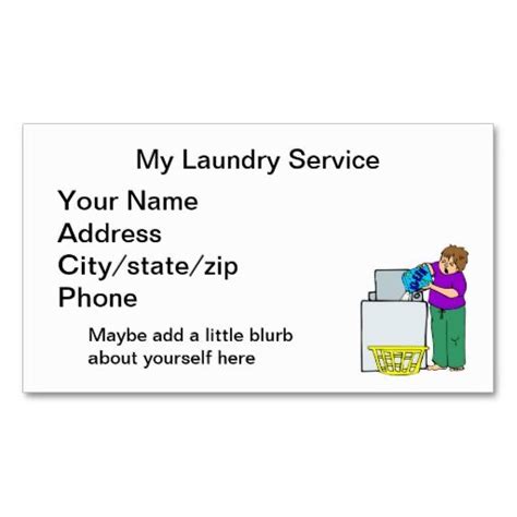 Laundry Service Business Card Laundry Service Business