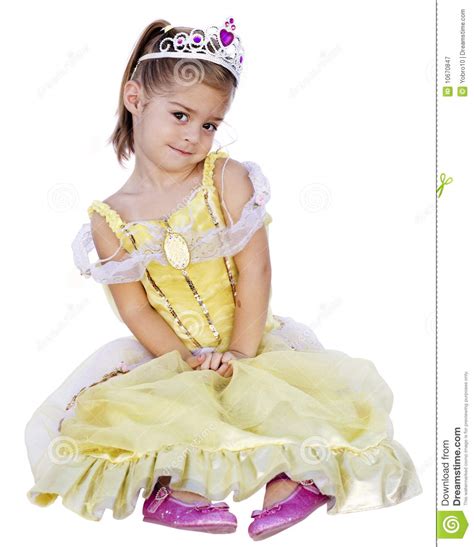 Cute Little Girl With Princess Dress On Stock Image Image Of Crown