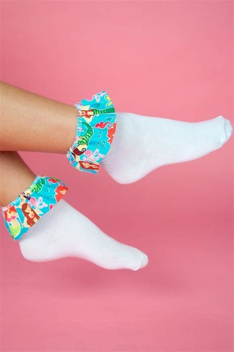 Mermaid Frilly Socks Mermaid White Socks Socks Frilly Socks Ladies