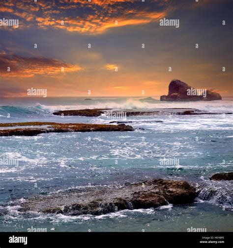 Sunset Over The Ocean Stock Photo Alamy
