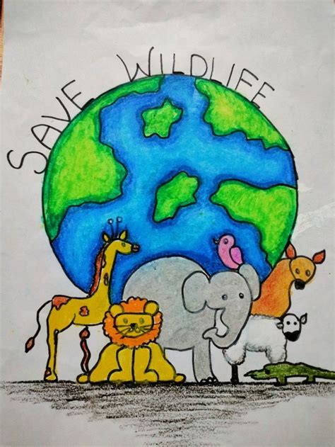 Poster On Save Wildlife Save Animals Poster Poster Drawing Save