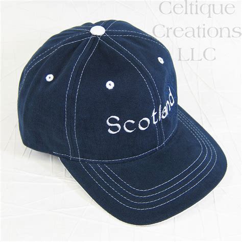 Scotland Navy Baseball Cap With Lion Rampant Celtique Creations