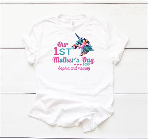 1st Mothers Day Shirt Personalized 1st Mothers Day Shirt Unicorn Shirt For Mothers Day