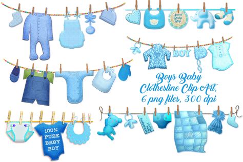 Baby clothes illustrations & vectors. Baby Boy Clothes Lines Clip Art