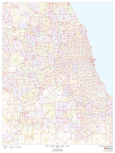 Cook County Illinois Zip Codes By Mapsherpa The Map Shop