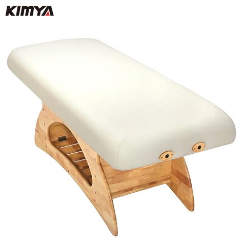 Wood Base Beauty Bed Facial Table Spa Chairmassage Bed Salon Furniture Massage Table Wooden