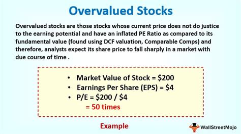 Overvalued Stocks Meaning Example How To Spot It