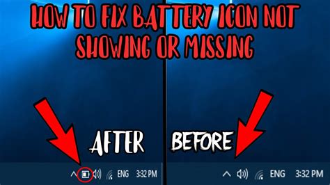 How To Fix Battery Icon Not Showing Up For Windows 10 Taskbar Youtube