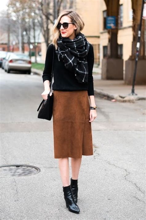20 Style Tips On How To Wear Suede Skirts This Fall Fashion Suede