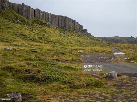 Gerðuberg Cliffs In The Snæfellsnes Peninsula In Iceland High Res Stock