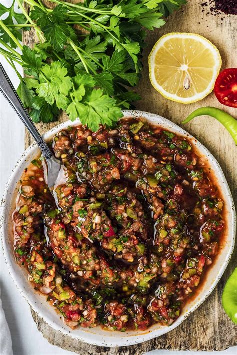 Turkish Spicy Ezme Salad Recipe Spicy Salad Turkish Recipes