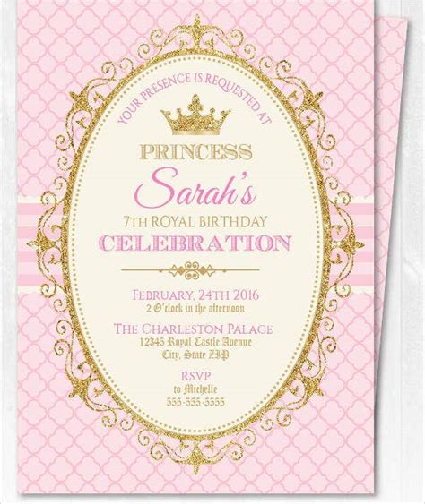 18 Beautiful Princess Invitations Psd Ai