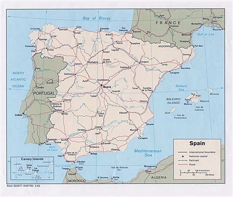 Large Detailed Political Map Of Spain With Highways And Cities