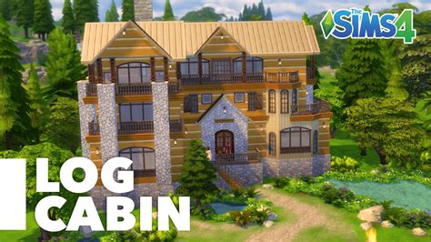 The Sims 4 Speed Build Luxury Log Cabin Youtube