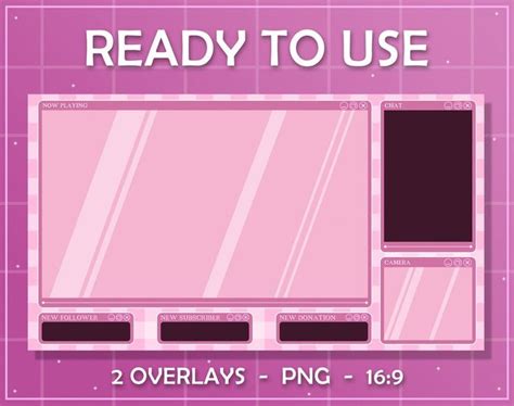 Twitch Cute Overlays For Stream Cute Pink Windows Overlay For Etsy