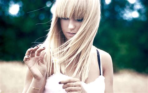 Blonde Girl With Bangs
