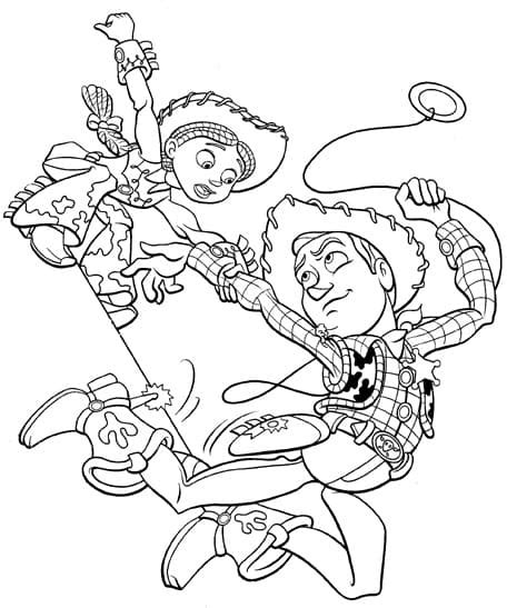 Jessie And Woody Toy Story Coloring Page Download Print Or Color Online For Free