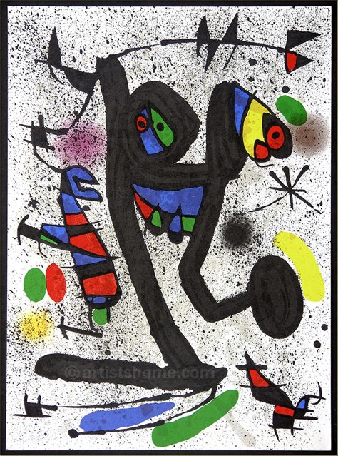 Joan Miro Young Woman With Butterfly Original Lithograph 1971 Buy