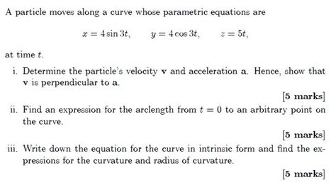 solved a particle moves along a curve whose parametric