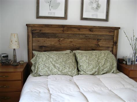 First Project Reclaimed Wood Look Queen Headboard Ana White