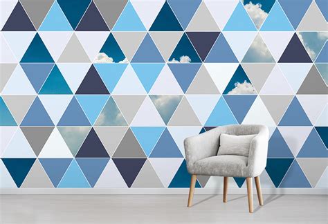 Houzz has millions of beautiful photos from the world's top designers, giving you the best design ideas for your dream remodel or simple room refresh. Triangle Sky Wallpaper | Geometric Wall Murals Collection ...