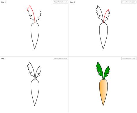 How To Draw Carrot Step By Step At Drawing Tutorials