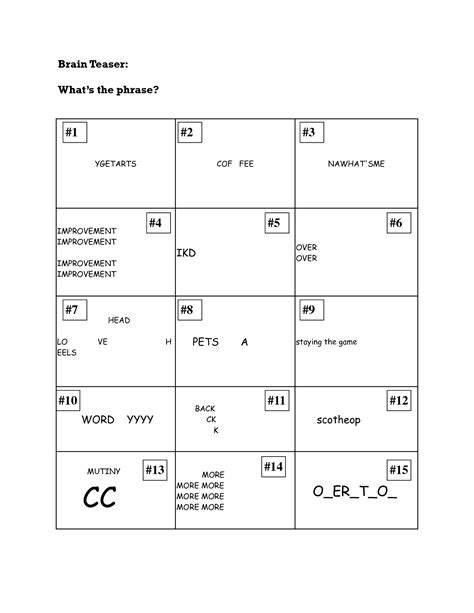 13 Best Images Of Brain Teasers Worksheets And Answers