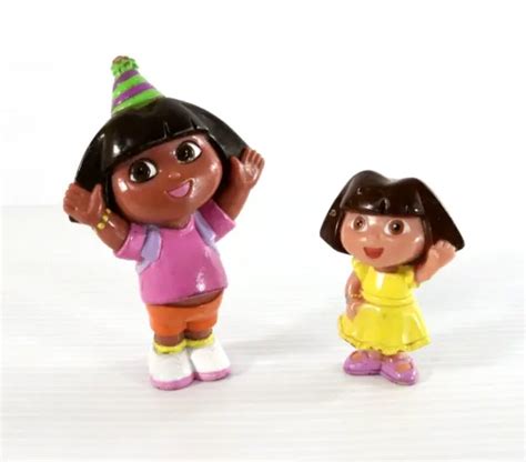 Dora The Explorer Lot Of 2 Figures Pvc Toys Mattel Dora Birthday