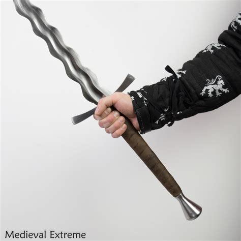 Flamberge Longsword Flame Bladed Sword • Medieval Extreme