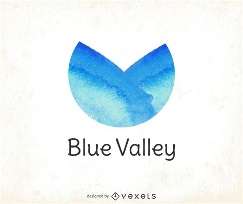 Blue Watercolor Logo Vector Download
