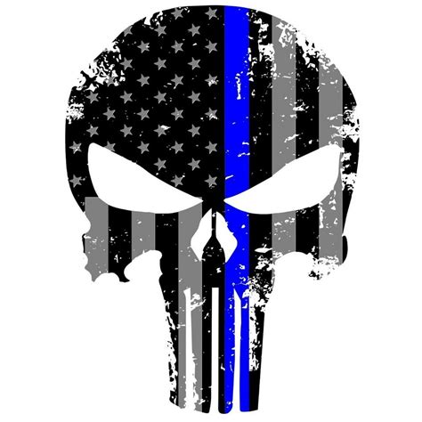 K9king Punisher Skull 55 X 4 Inch Tattered Subdued Us Flag Reflective
