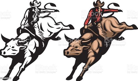 Bull Riding Stock Illustration Download Image Now Istock