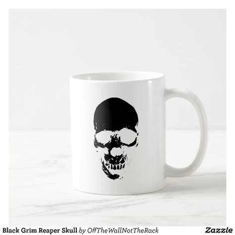 Black Grim Reaper Skull Coffee Mug Zazzle Mugs Coffee Mugs Coffee