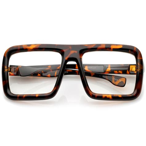 Oversize Bold Thick Frame Clear Lens Square Eyeglasses 58mm Sunglassla