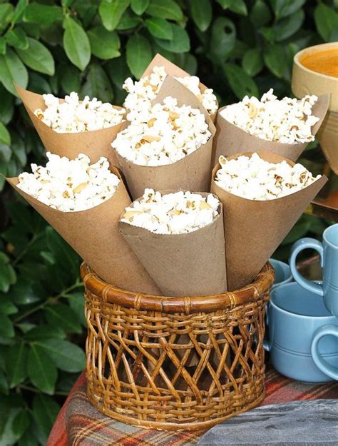 Popcorn And Peanut Cones Americas Table Wedding Snacks Spongebob