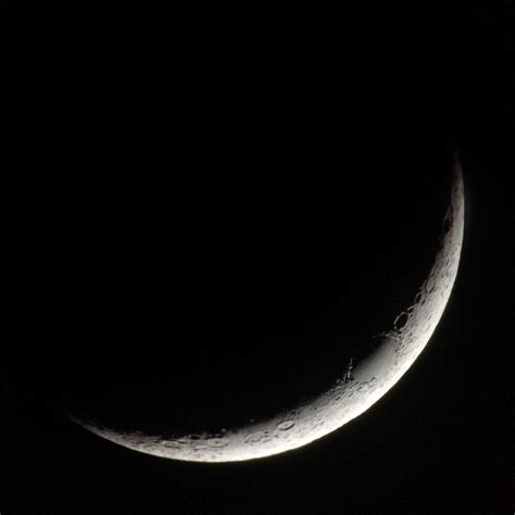 Waxing Crescent Moon 22817 Rastrophotography