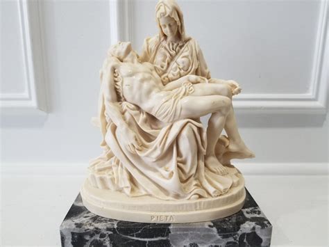 Italian Ivory Stone Roman Statue Pieta Sculpture Etsy Pieta