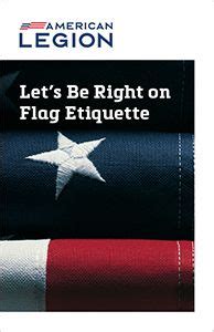 Let S Be Right On Flag Etiquette Brochures Publications The