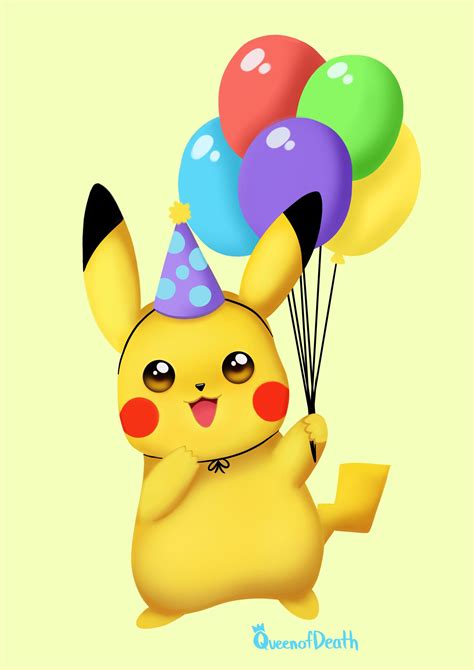 Birthday Pikachu Pokemon Birthday Card Birthday Pikachu Pokemon