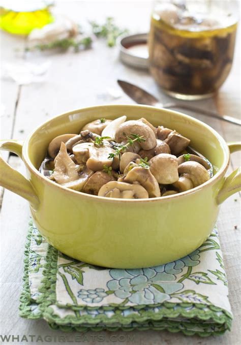 Simple Marinated Mushrooms What A Girl Eats