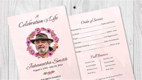 Free Order Of Service Template Free Printable Templates